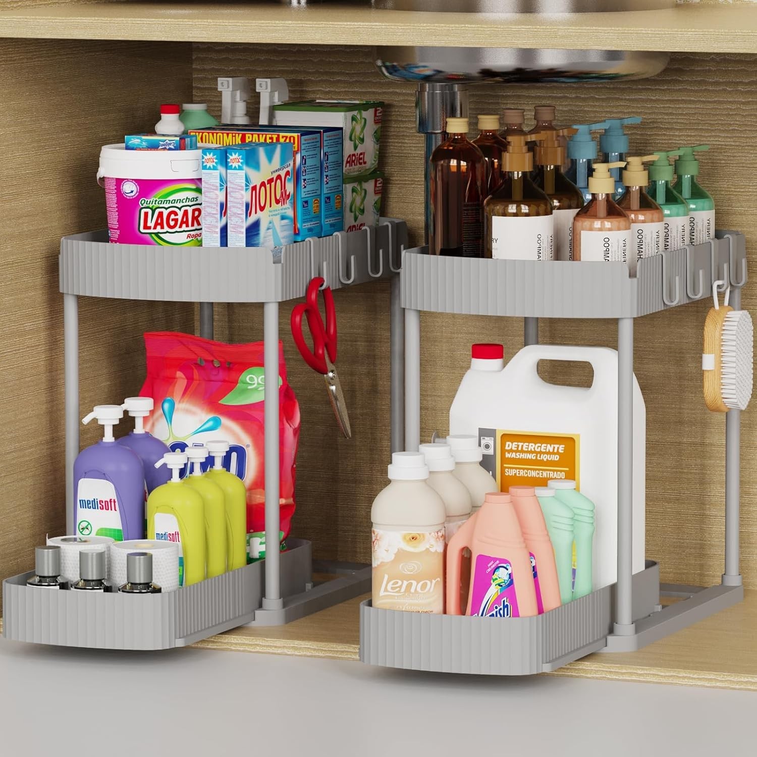 Multi-Purpose Pull-Out Storage Organizers Under Sink/Cabinet Organizers &