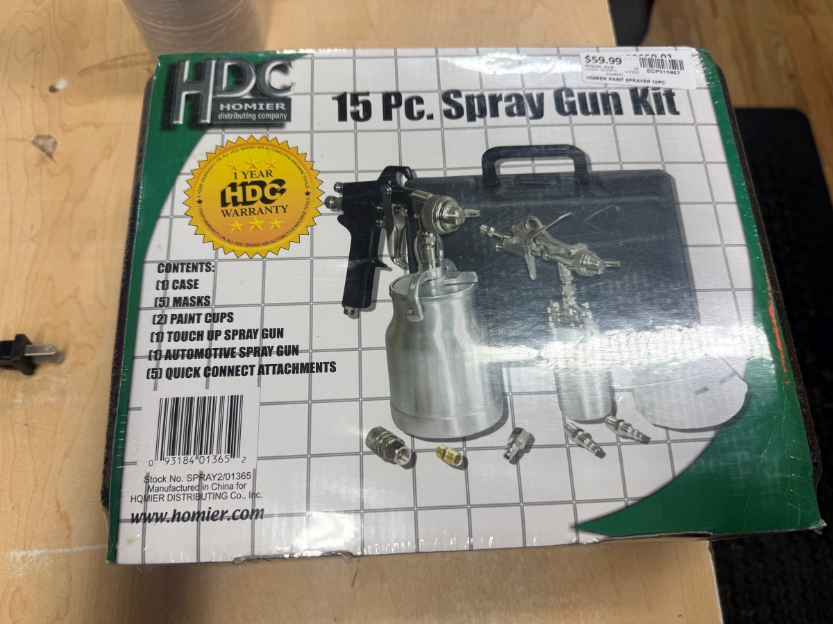 HDC - Homer Distributing 15 piece Spray Gun Kit & Case NEW (ECP015867)