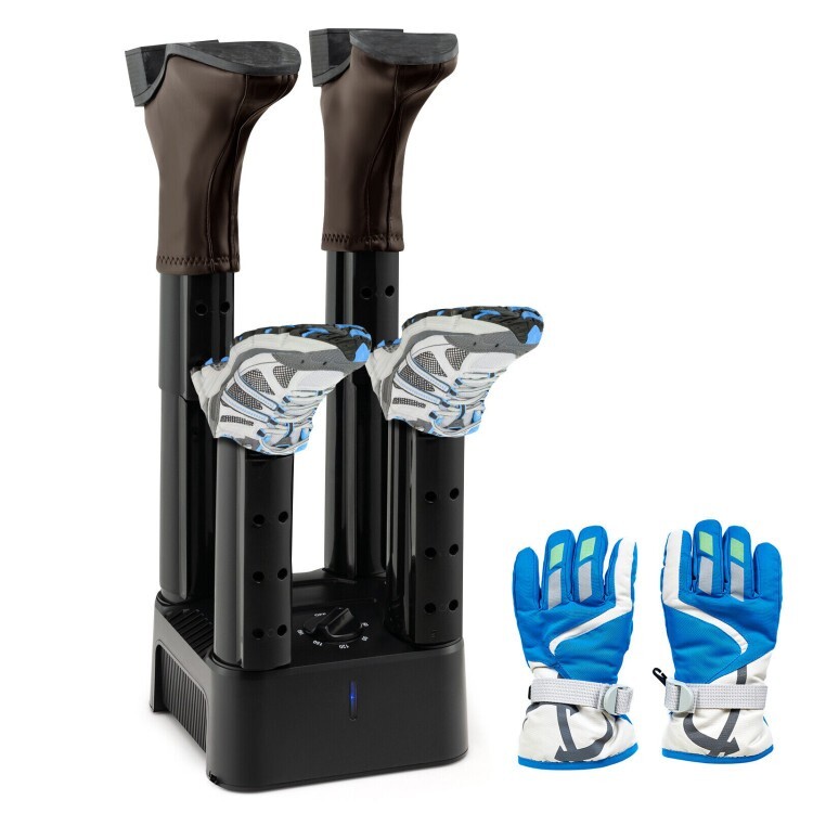 Costway 4 Shoe Electric Dryer W/ Timer Fan Boot Glove Prevent Odor Mold & Bacter