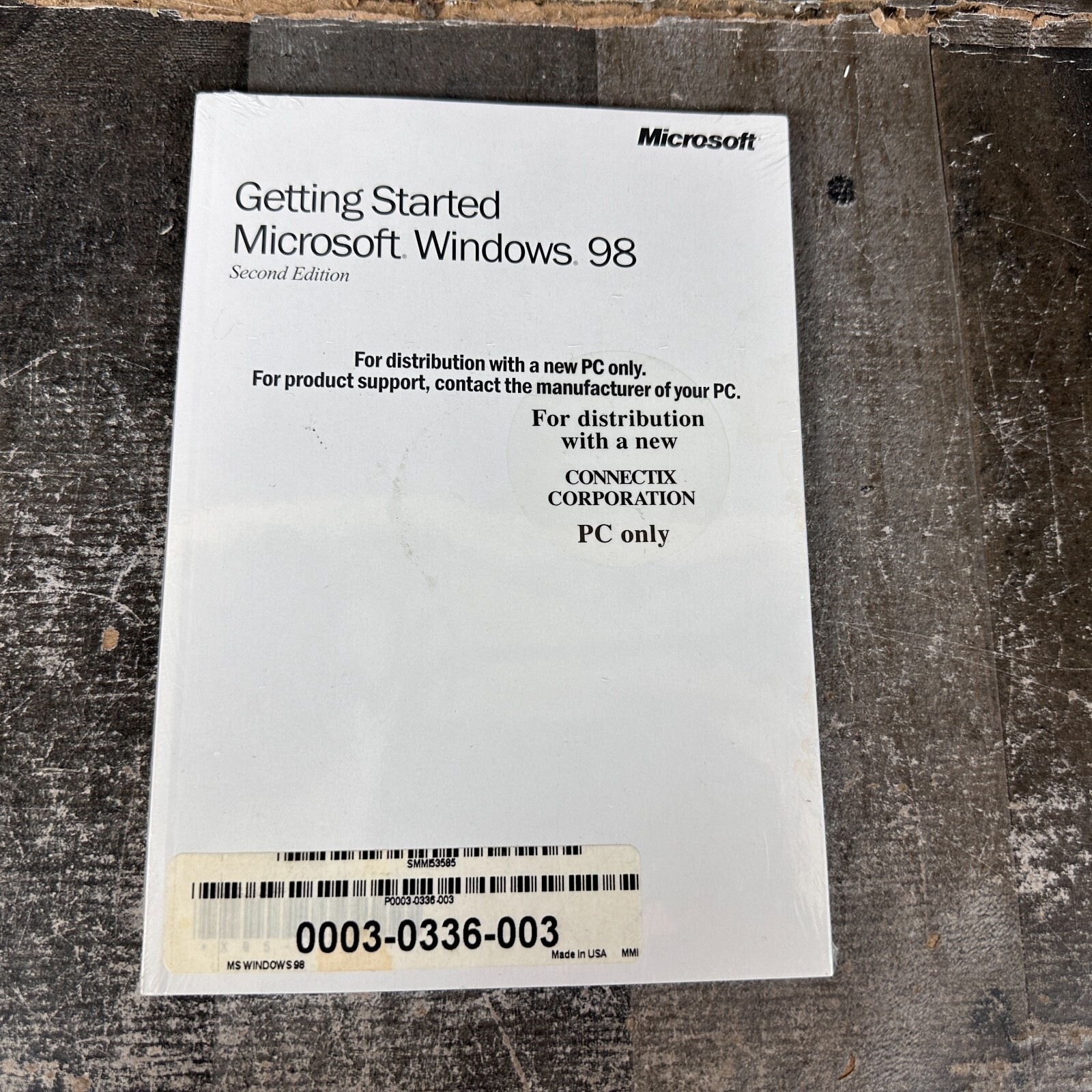Getting Started Microsoft WINDOWS 98 Second Edition CD KEY SEALED - NO DISC
