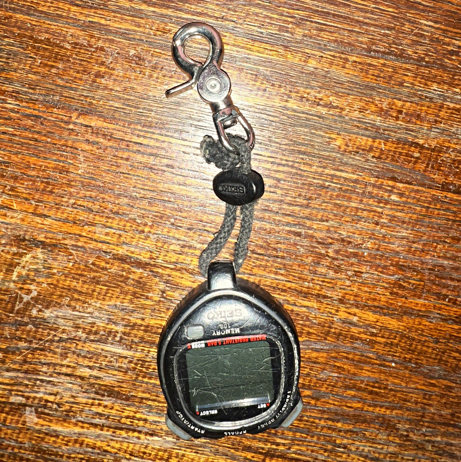 Seiko Digital Stopwatch Timer Memory 5 Bar Water Resistant w/ Lanyard