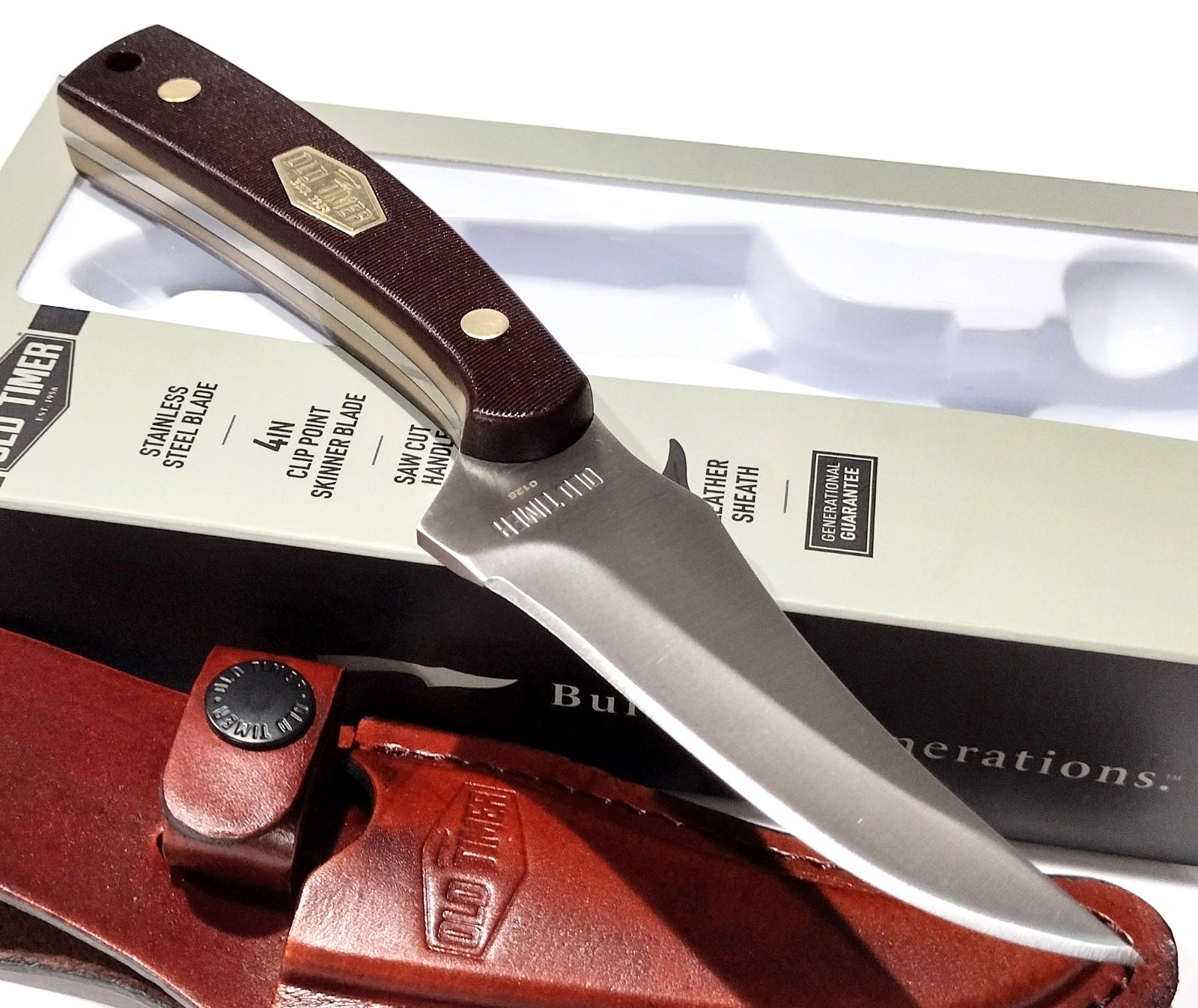 Schrade Old Timer Delrin Large Sharpfinger Upswept Hunting Skinning Knife 152OTL