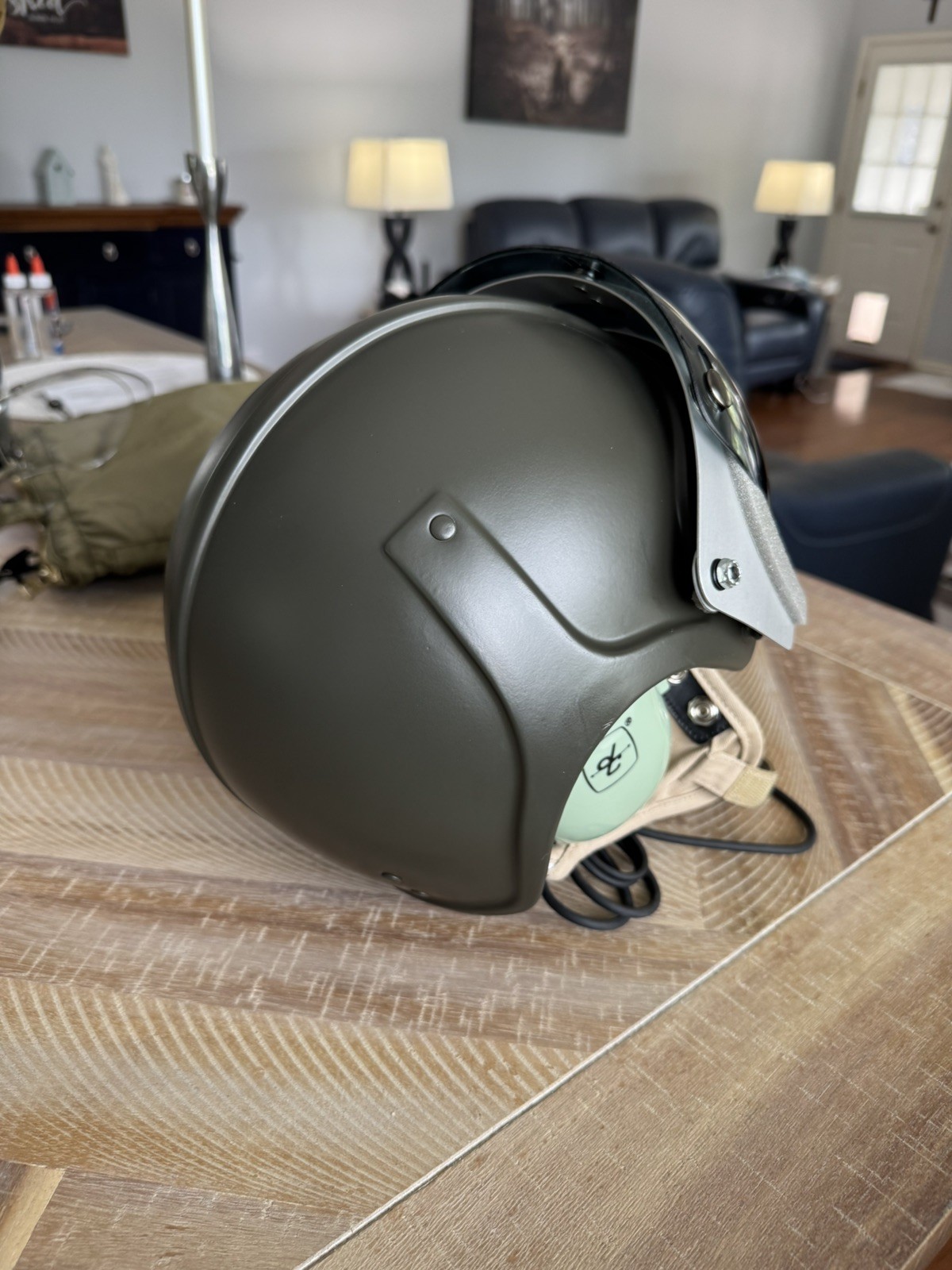 David Clark K10 Flight Helmet With Liner And H10-30 Headset.