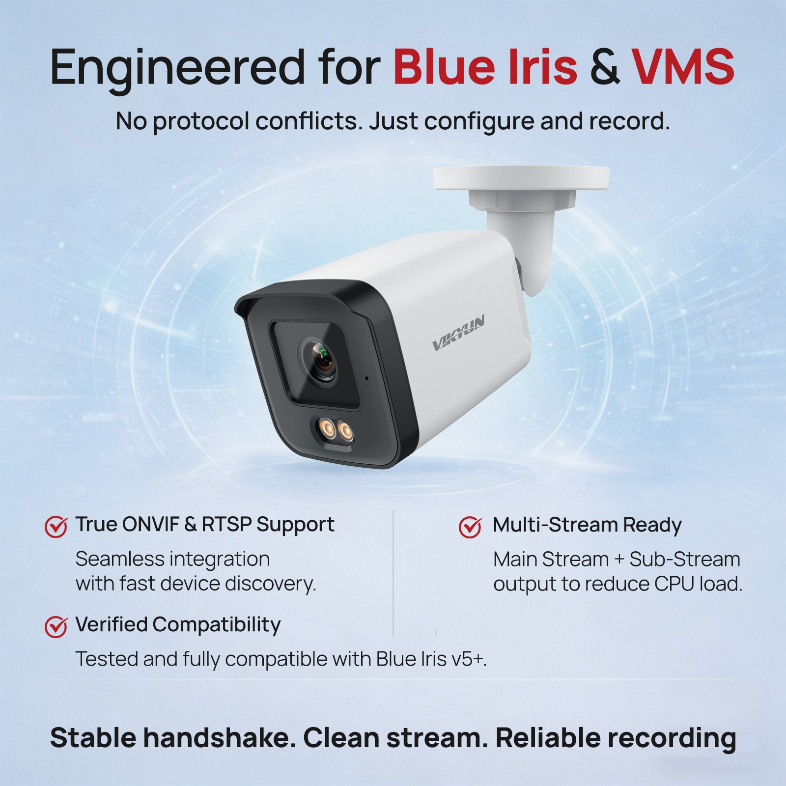 VIKYLIN 5MP Full Color POE Security Camera Built-in MIC Speaker Motion Detection