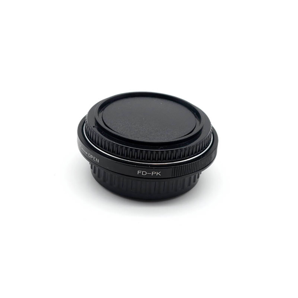 FD-PK Lens Adapter with Optical glass and Lens Cap for FD Lens to for Pent