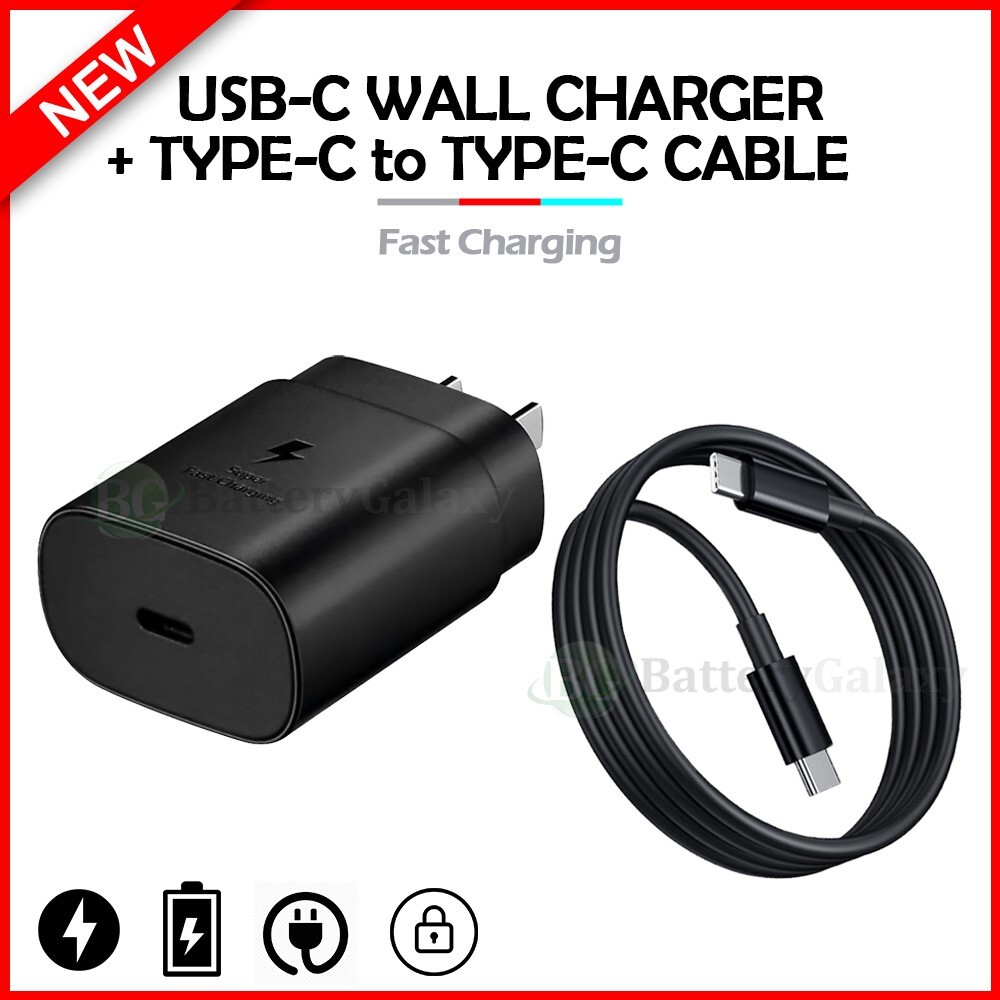👍 30W USB-C Super Fast Charging Wall Charger & USB-C Type C Cable For Samsung