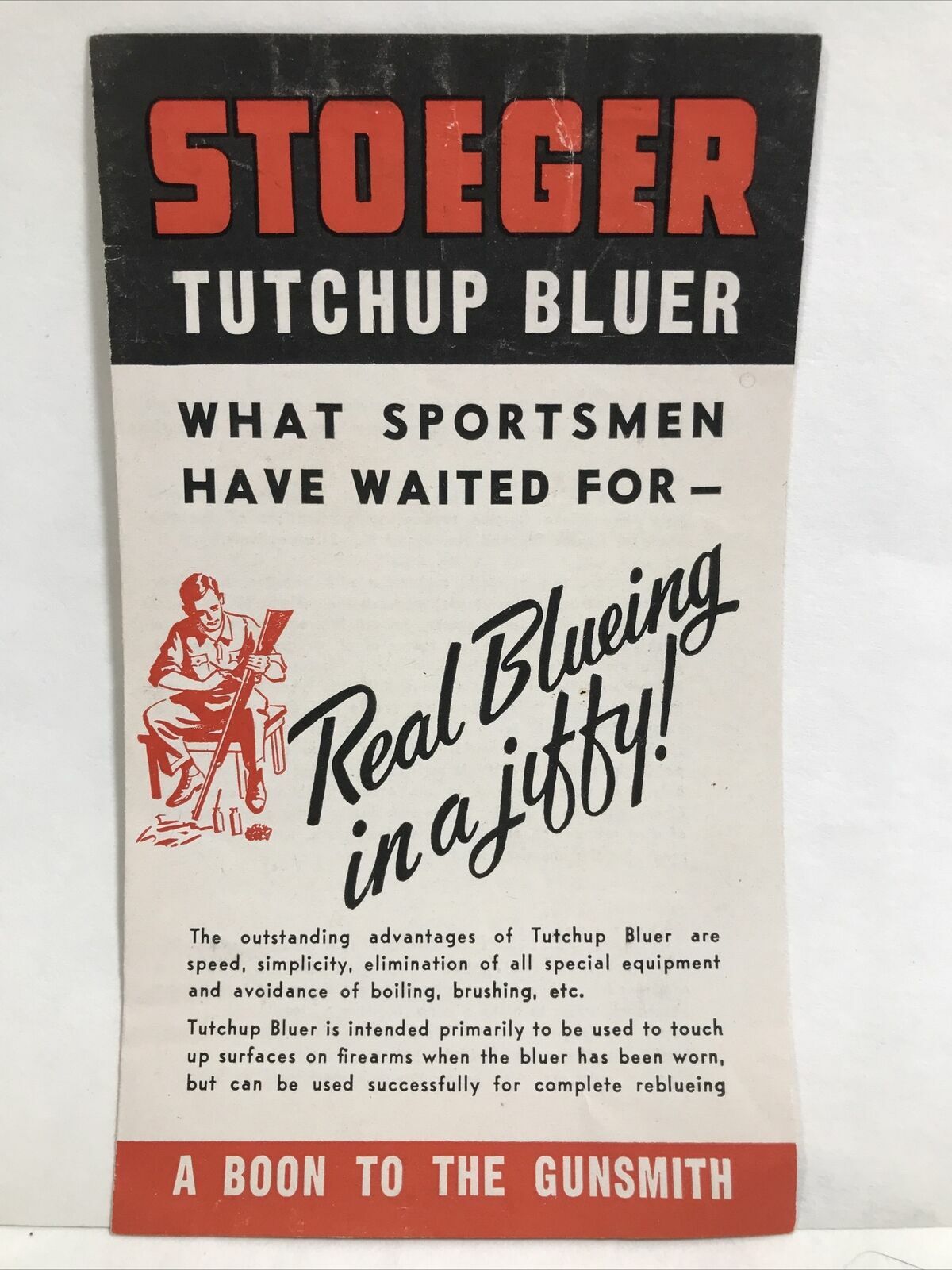 1940s STOEGER TUTCHUP BLUER Gunsmith Fishing Tackle Watch Maker Brochure Manual
