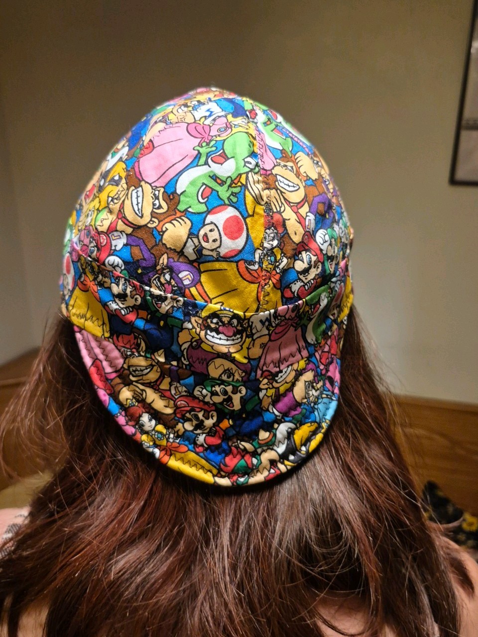 Cjs Caps Handmade Multicolor Welding Construction Cap Super Mario Cartoon Cotton