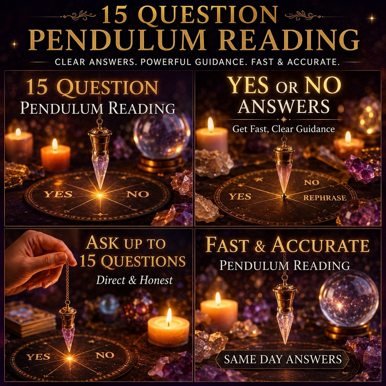 Yes Or No Pendulum Reading 15 Answer Predictions, Psychic Medium - 100% Accurate