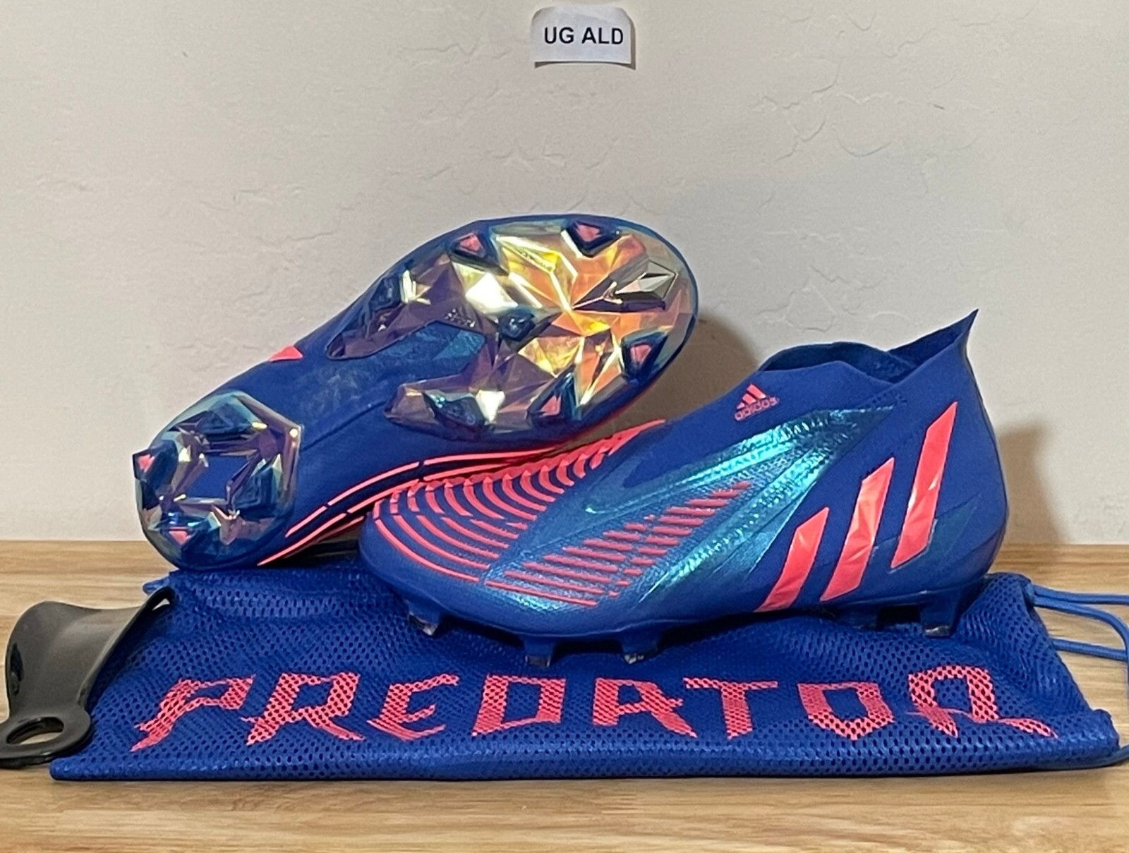 Adidas Predator Edge+ FG Blue/Red Soccer Cleats Size Men's 6.5=Wmn's 7.5 GZ9002