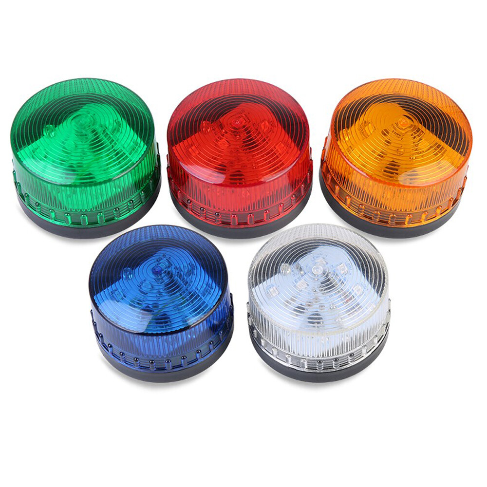 Mini Red Strobe Siren Wired Alarm Flash Light DC12V/AC 220V with Sound or Silent
