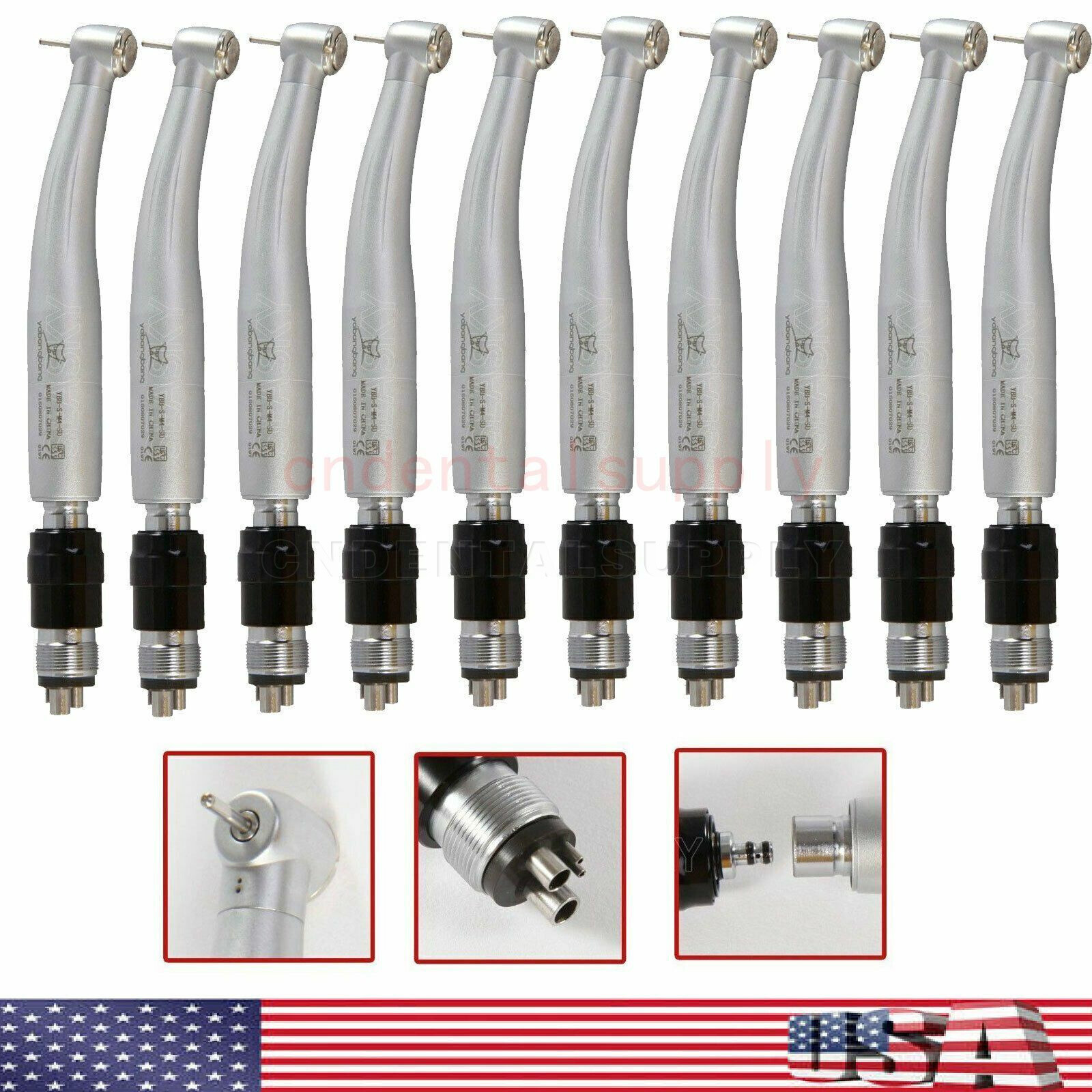 10 NSK Style Dental High Speed Handpiece Air Turbine Standard Coupler Swivel 4H