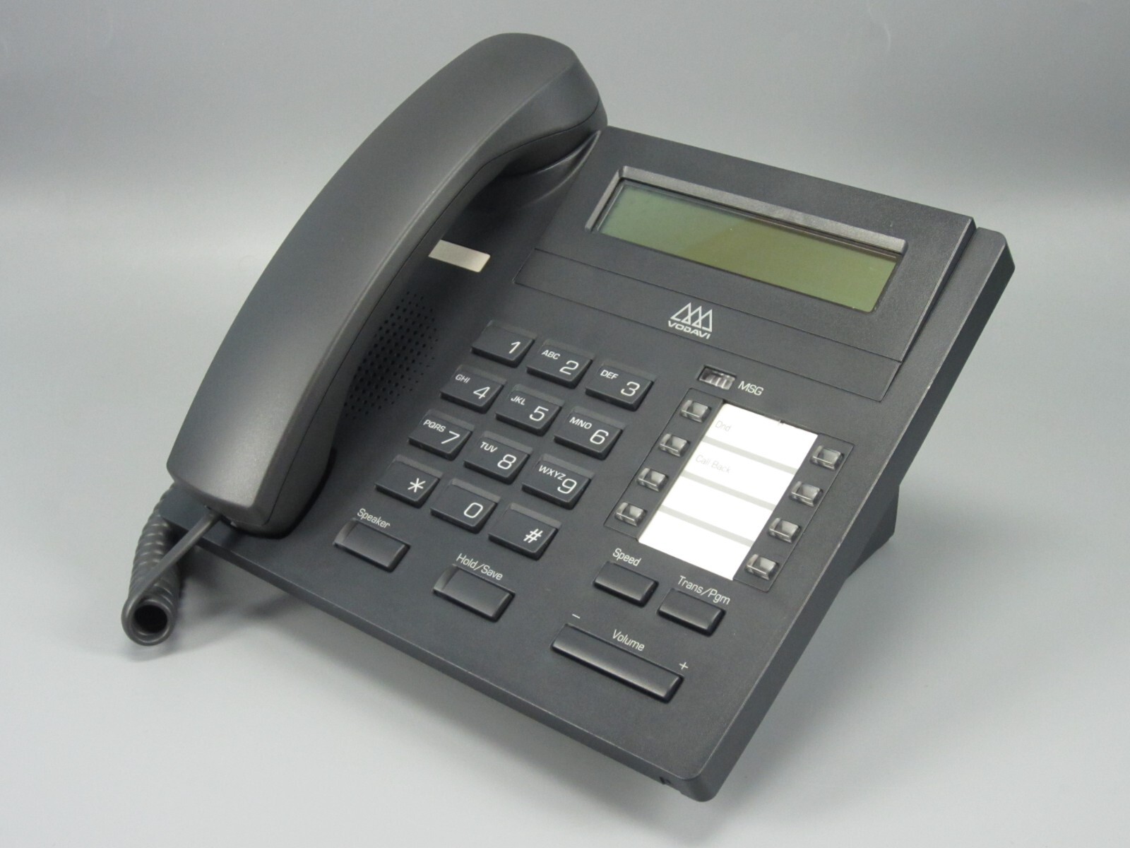 Vertical Vodavi IP7008D (3808-71) 8-Button IP Telephone Charcoal (10 In-Stock)