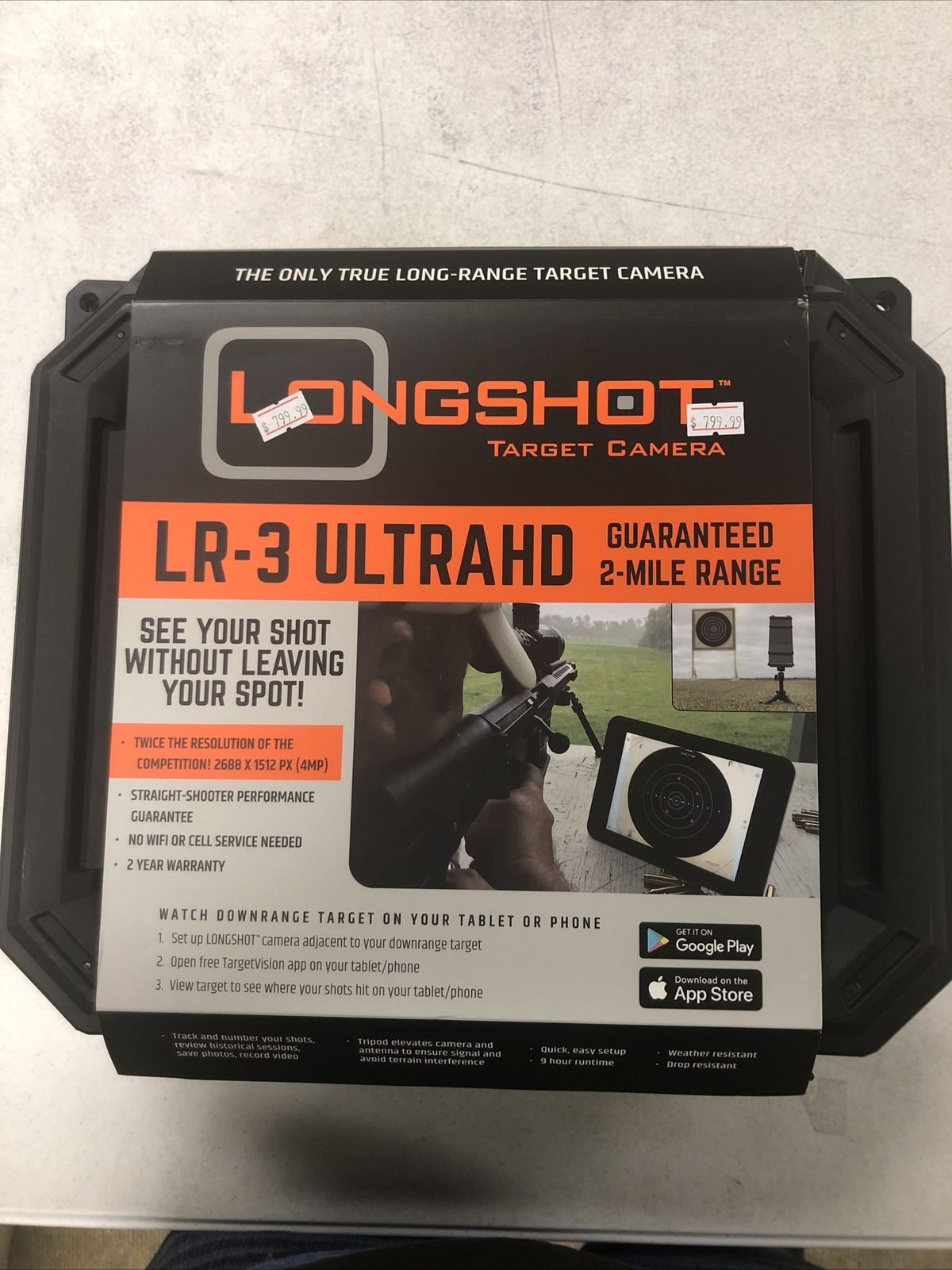LONGSHOT LR-3 Wireless Target Camera 2 Mile UHD TV-CF103 w/ Hard Case