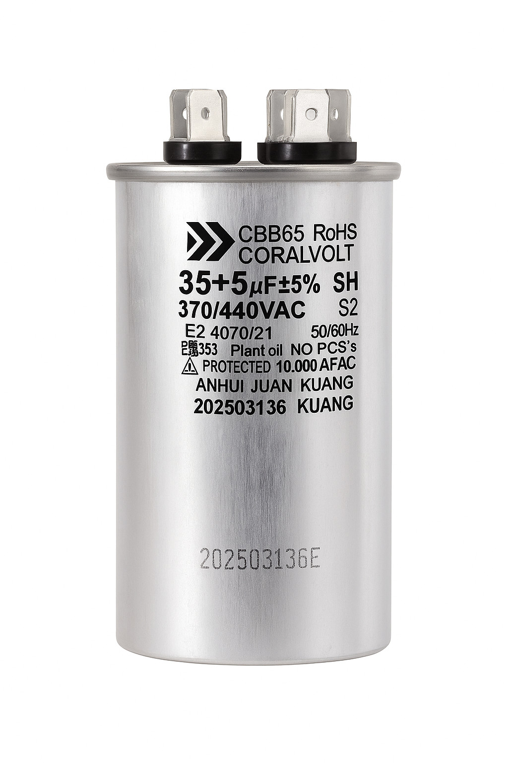 CORALVOLT 35+5 MFD Dual Run Round HVAC Capacitor (3 Pack)