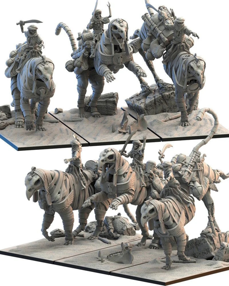 Sand Bedouins (Set of 3) - 28-32mm Undying - Resin Tabletop Miniatures