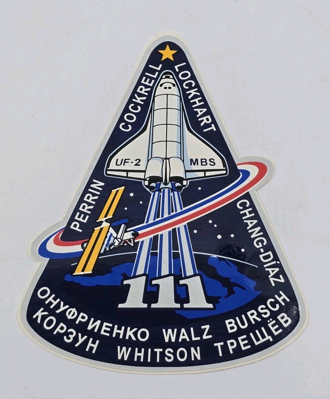NASA Space Shuttle Endeavour  STS-111 Mission STICKER Original VTG 2002