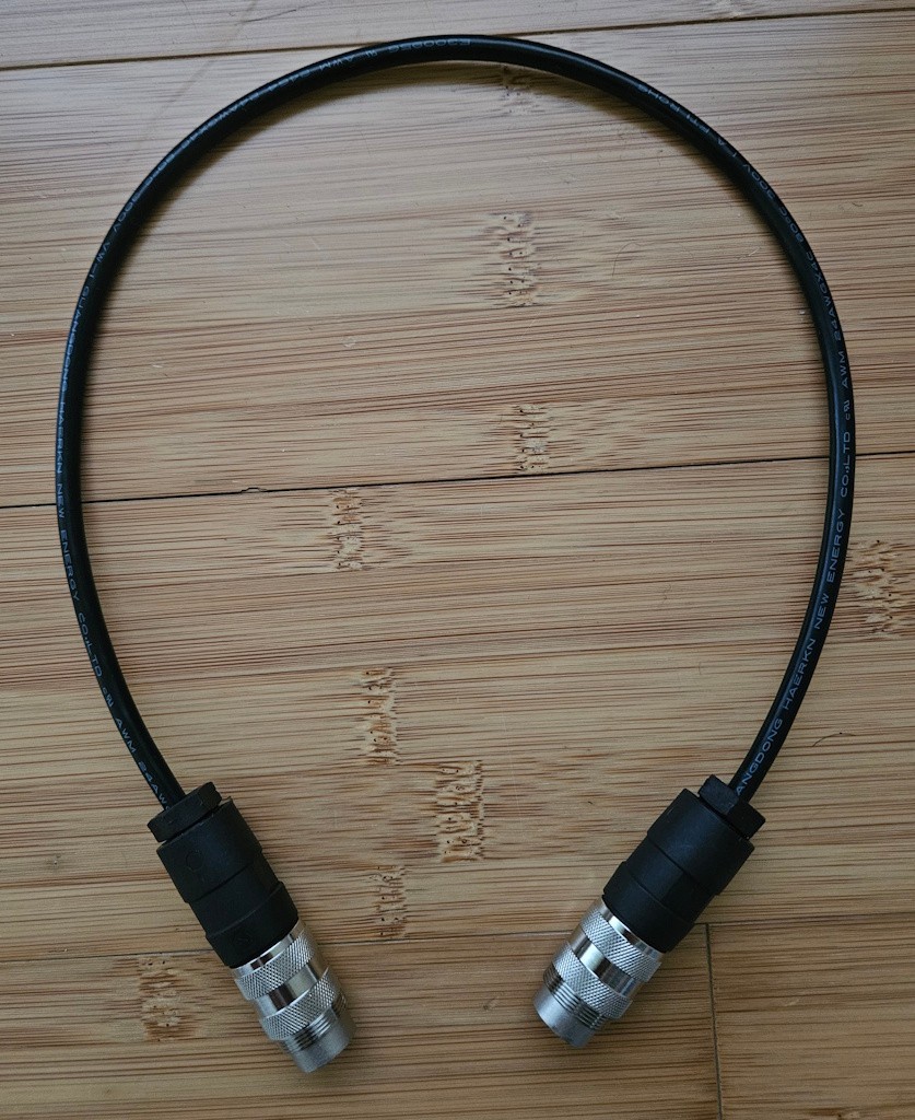 Bolex 7-pin crystal sync controller cable, ~0.5m (20")