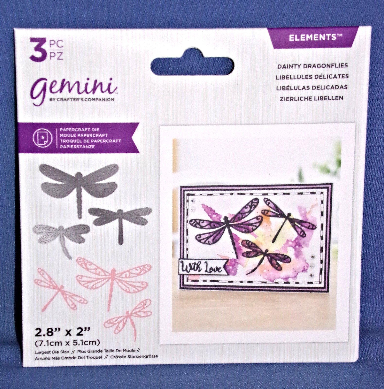 Gemini Dainty Dragonflies Dies 3pc Set New Elements Crafters Companion Free Ship