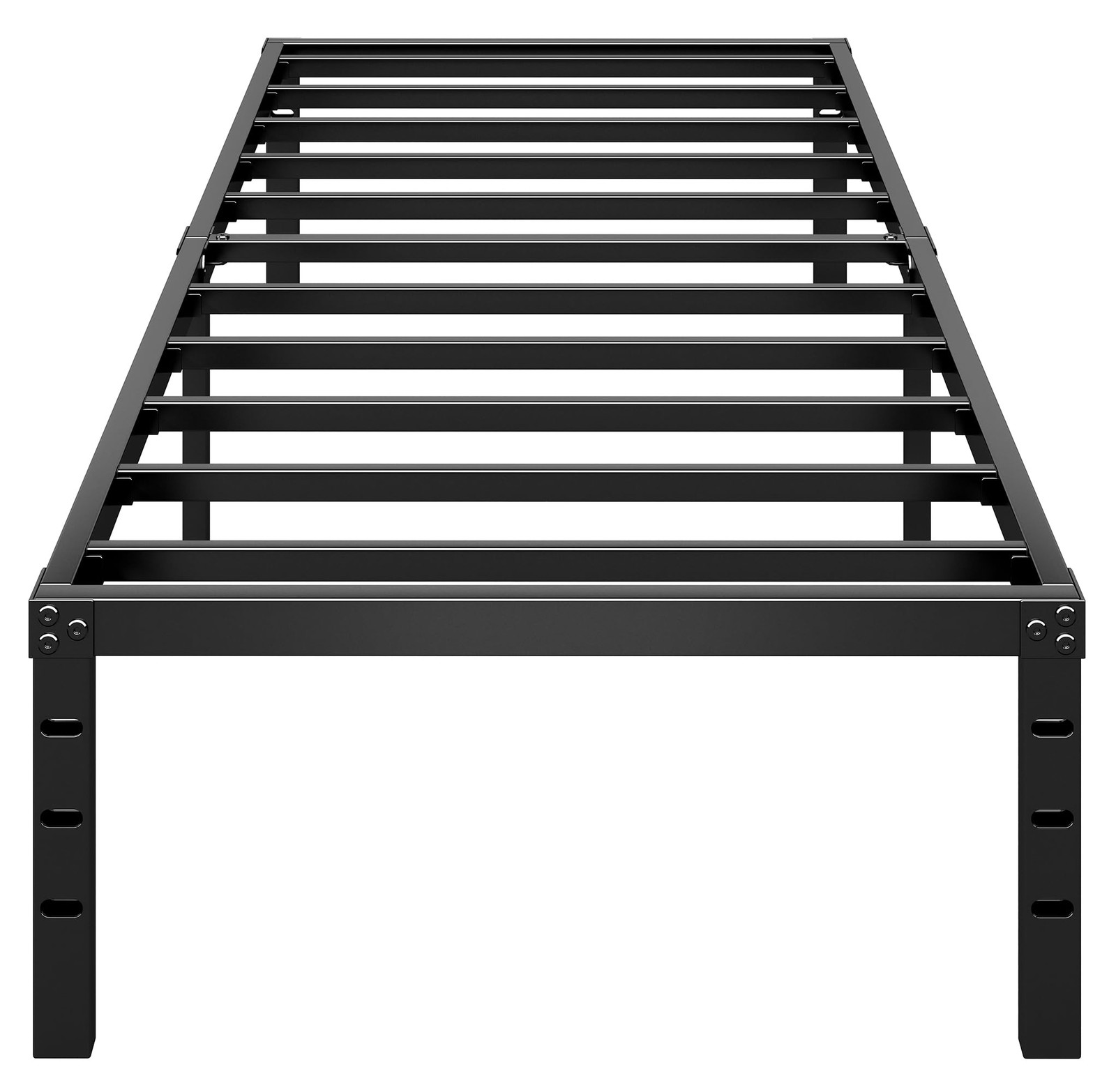 Twin Metal Platform Bed Frame 16 Inch Tall, No Box Spring Needed, Black