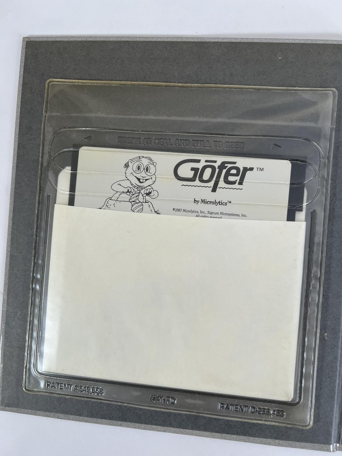 Vintage GOfer Text Finder Microlytics IBM DOS 5.25" Utility Software 1987