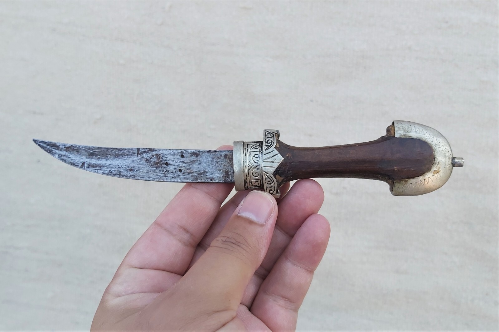 Rare Vintage African Tuareg Tribal Ethnic Very Old Wooden Handle Art Dagger Knif