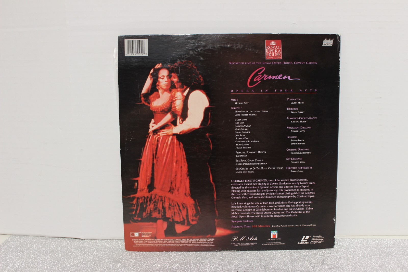 Georges Bizet: Carmen in French The royal Opera Orchestra Laser Disc