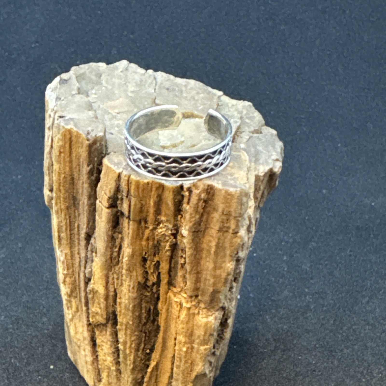 Patterned Cuff .925 Sterling Silver Toe Ring