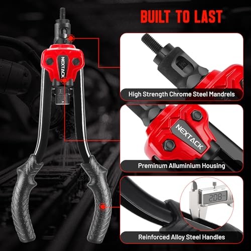 13-Inch Rivet Nut Tool Kit with Step Drill Bit - 120 Nutserts