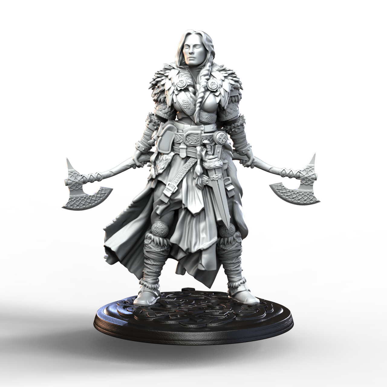 Dungeons & Dragons Playable Character - Female Human Freya - Barbarian, Fighter