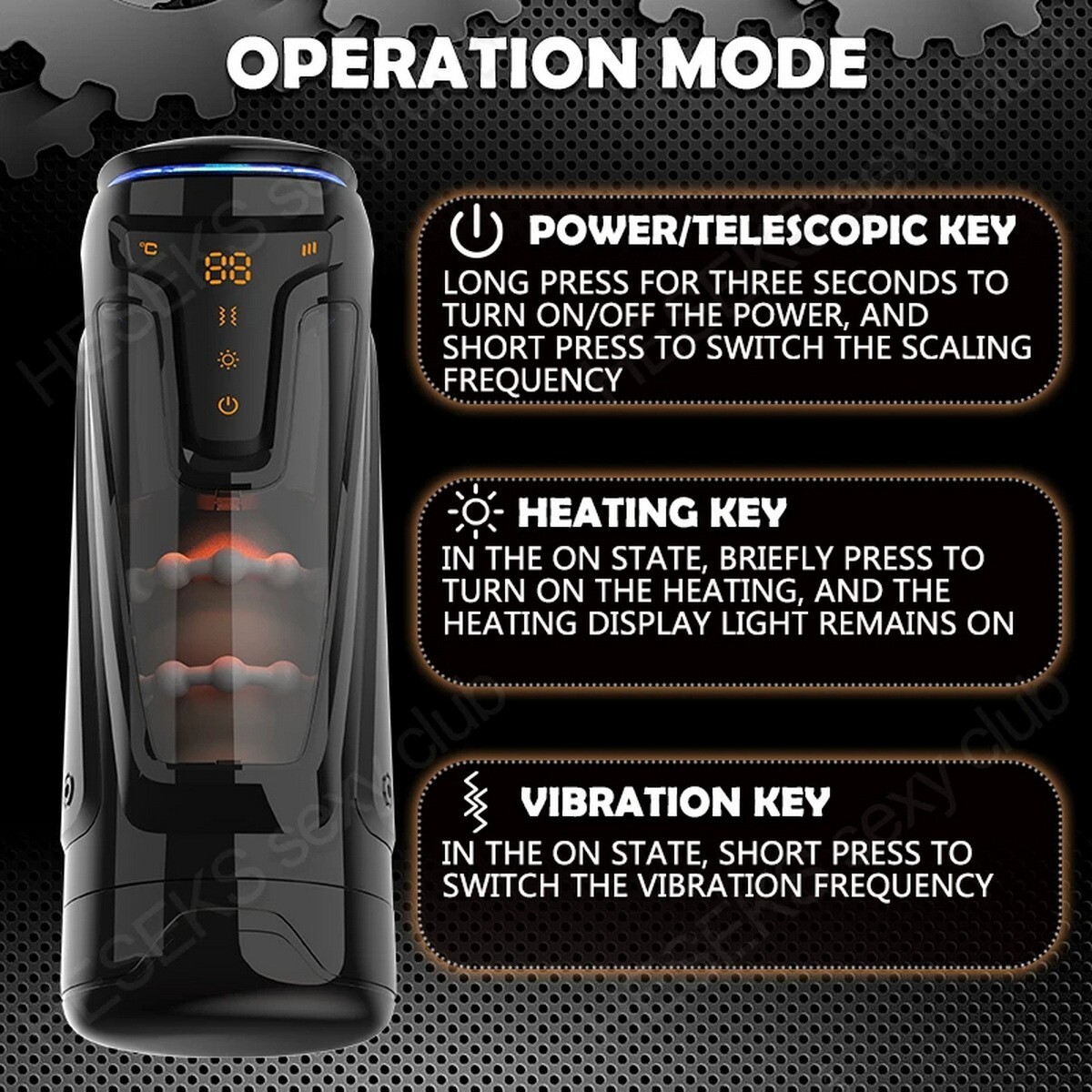Male Masturbaters Automatic HandsFree Thrusting Cup Heating Stroker Lubricants