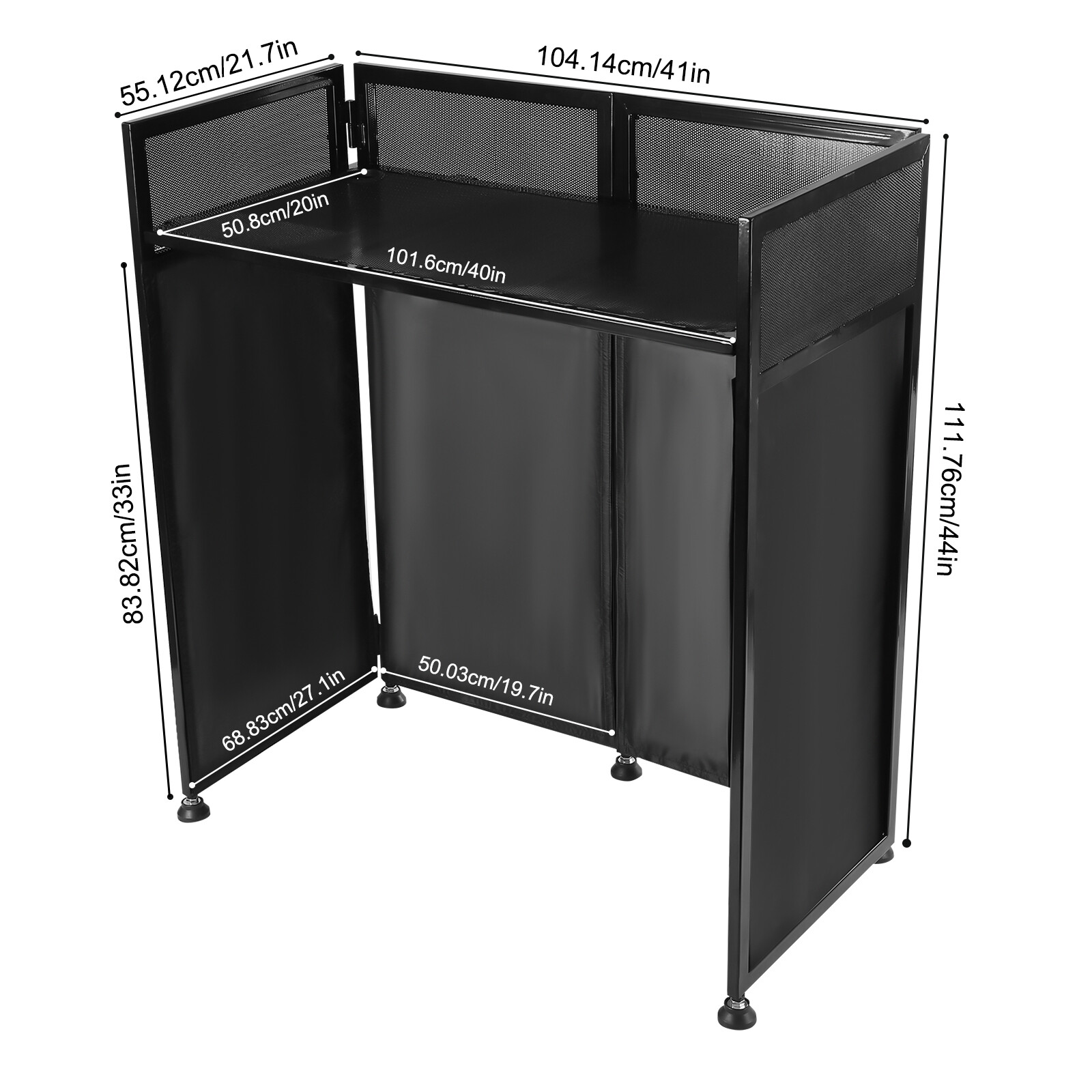 Foldable DJ Booth 82.7x44'' DJ Party Event Facade Folding Screen Panel For Show