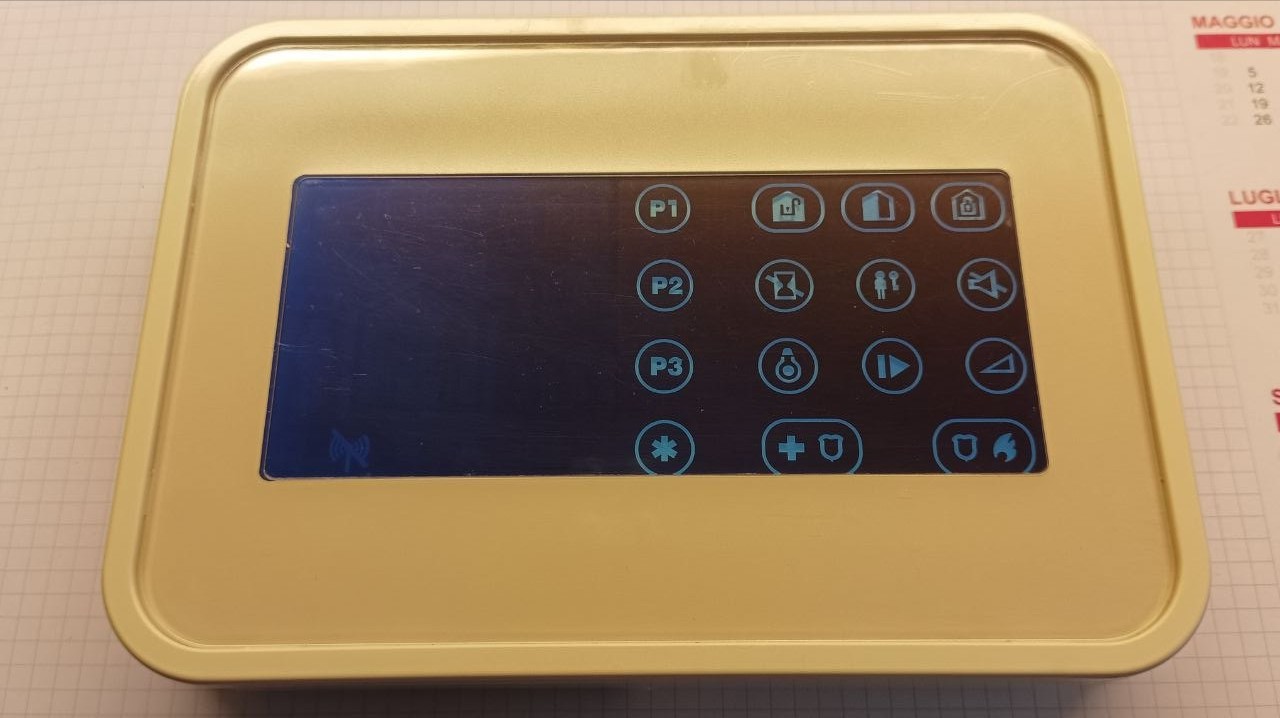 Visonic KP-160 PG2 N WH Keyboard Touch Screen Alarm PowerMaster 868MHz Used