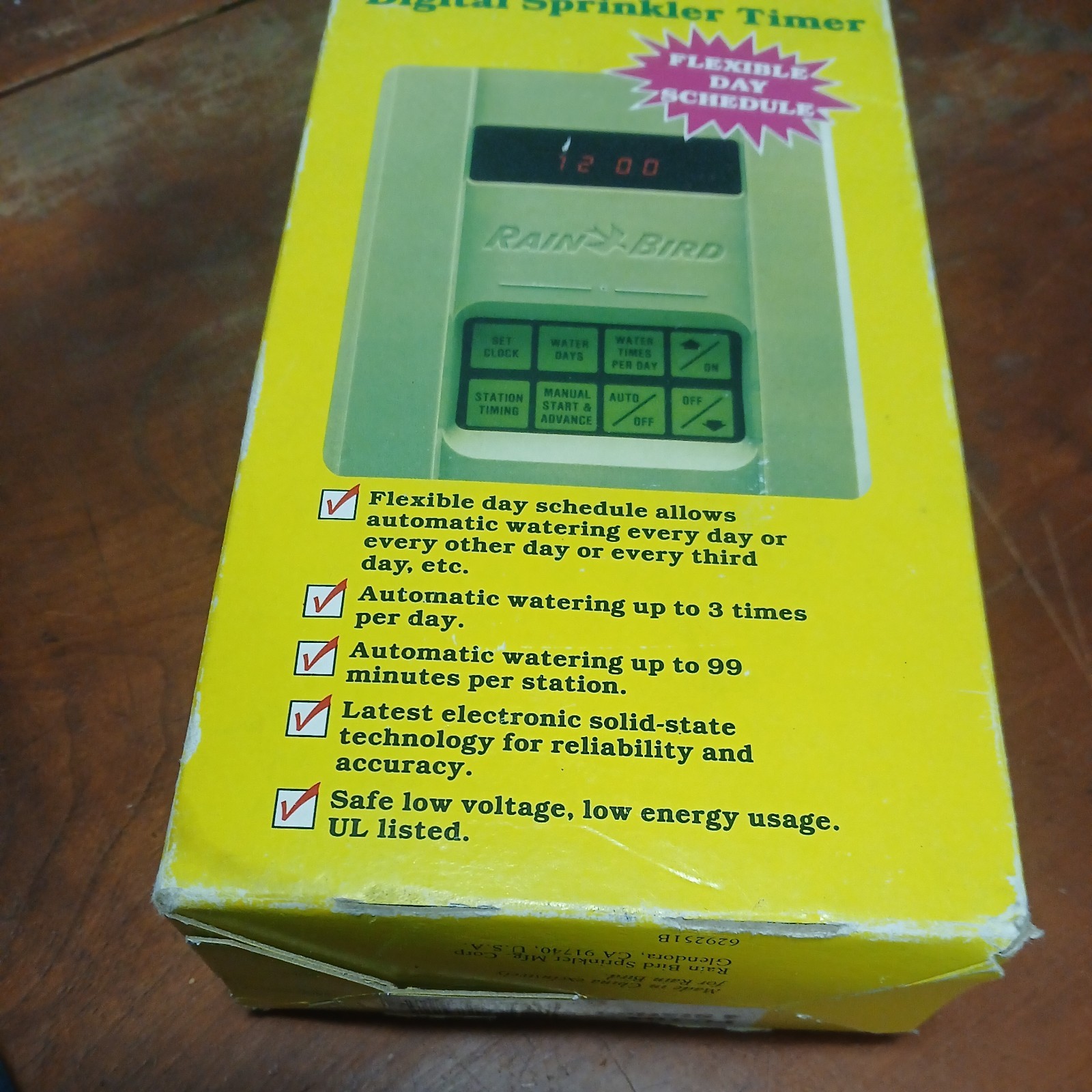 Rain Bird Digital PC-104 4 Station Lawn Sprinkler Control Timer OPEN BOX