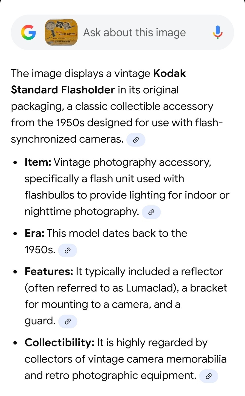 Working Kodak Standard Flasholder With Extra Bulbs Original Box Camera Flash