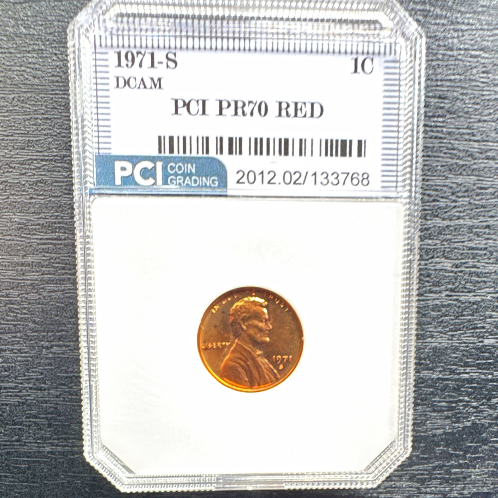 1971-S Lincoln Memorial Small Cent Proof Copper RD Deep Cameo KM#201