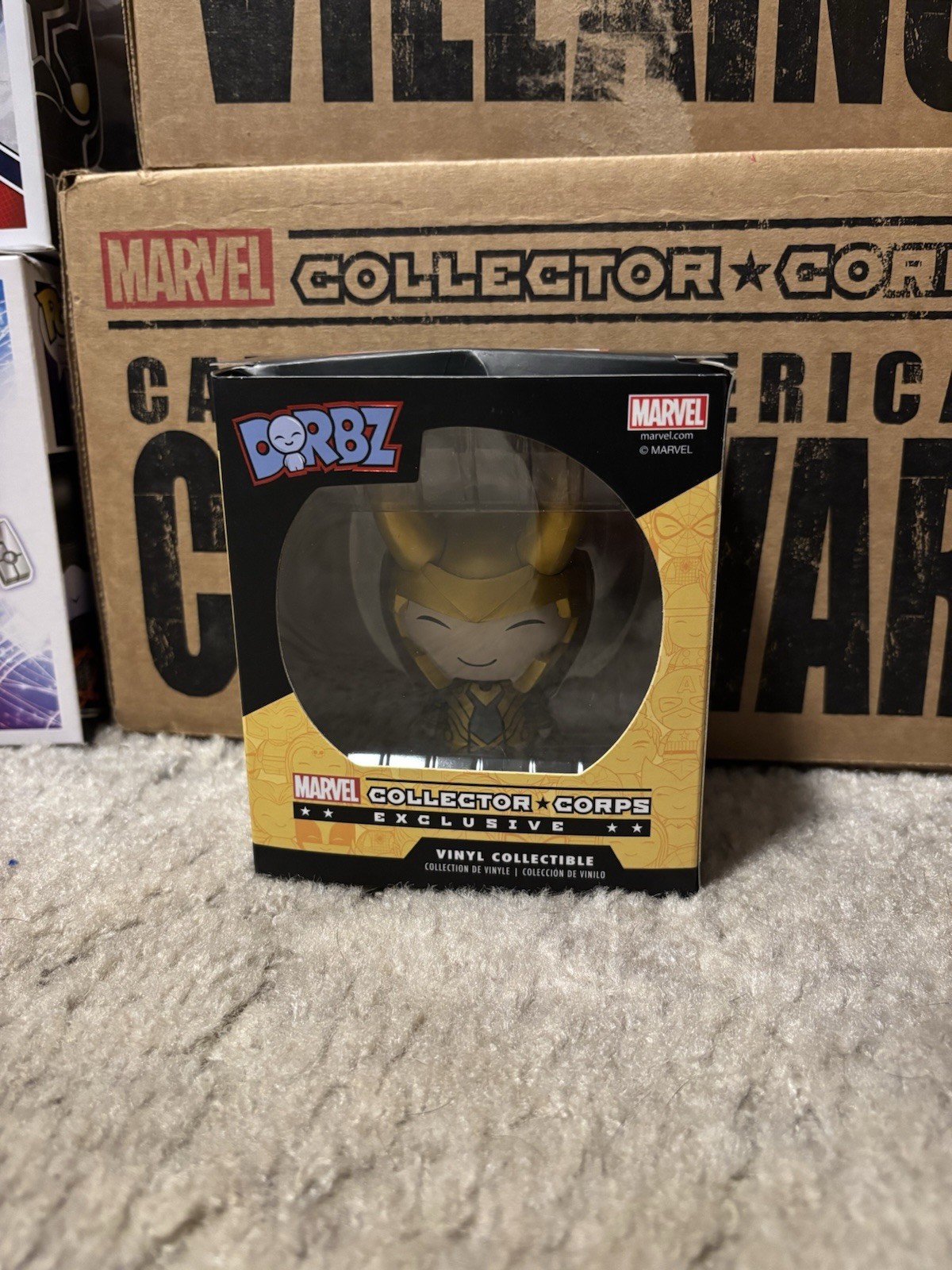 Marvel Dorbz Loki Vinyl Figurine Marvel Collector Corps Exclusive