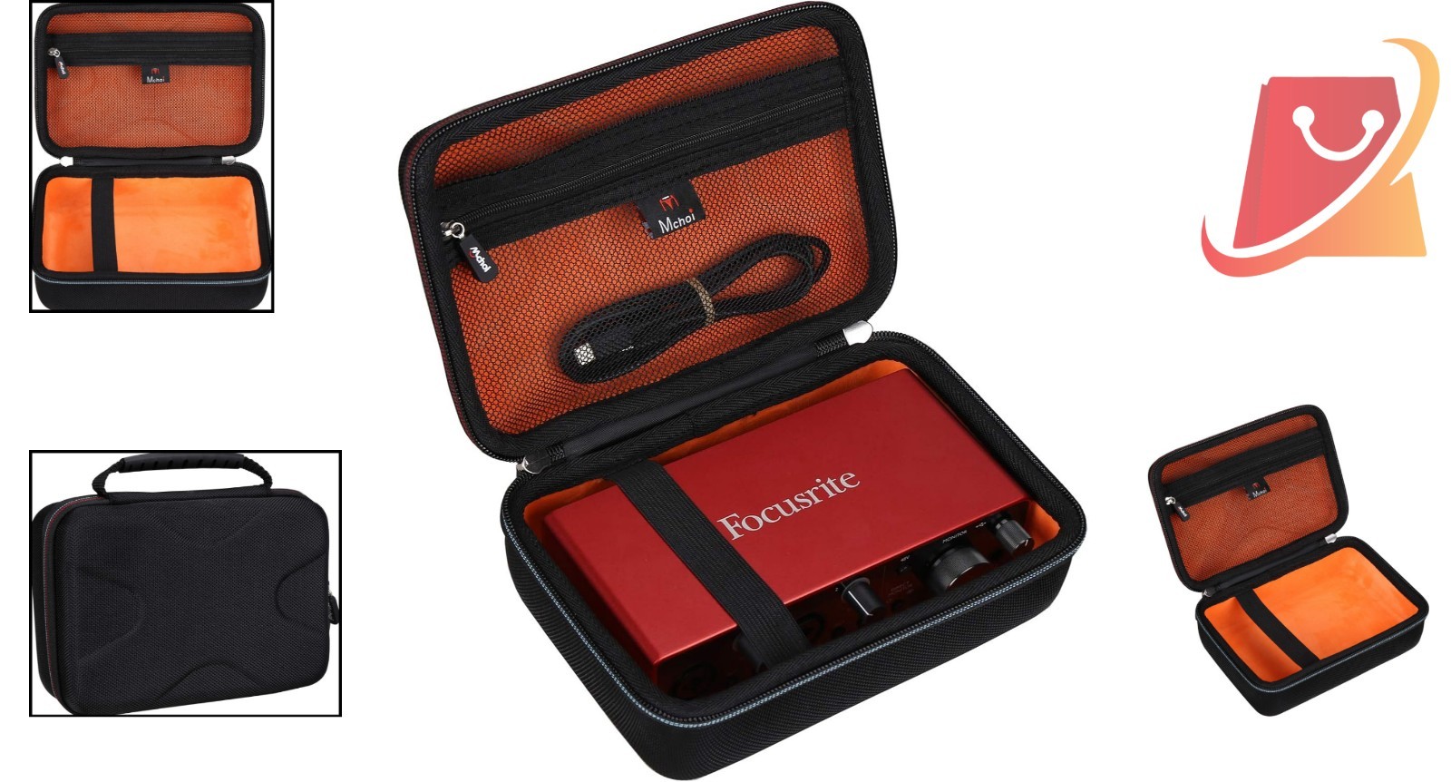 Hard EVA Travel Case for Focusrite Scarlett 2i2 Audio Interface Accessories