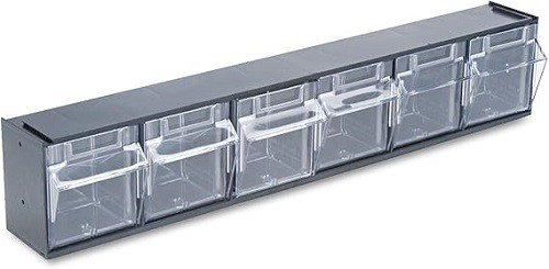 Deflecto 20604OP6 Bin Tilt Bin Black