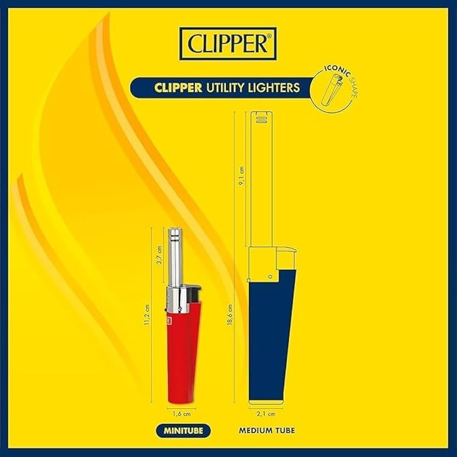 Clipper x Zig-Zag Safe Clipper Mini Tube Refillable Lighters – White Colors