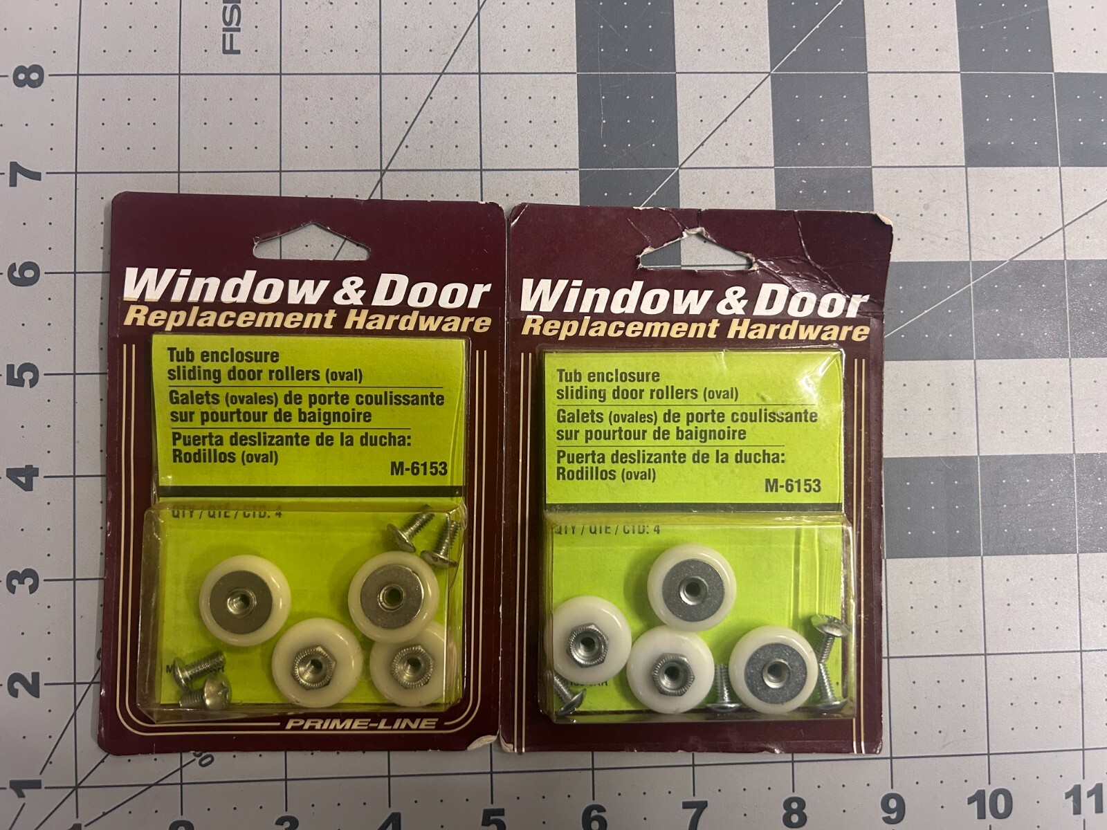 2-pack lot 4/PC Prime-Line Products M-6153 Sliding Tub Door Roller 7/8" Round