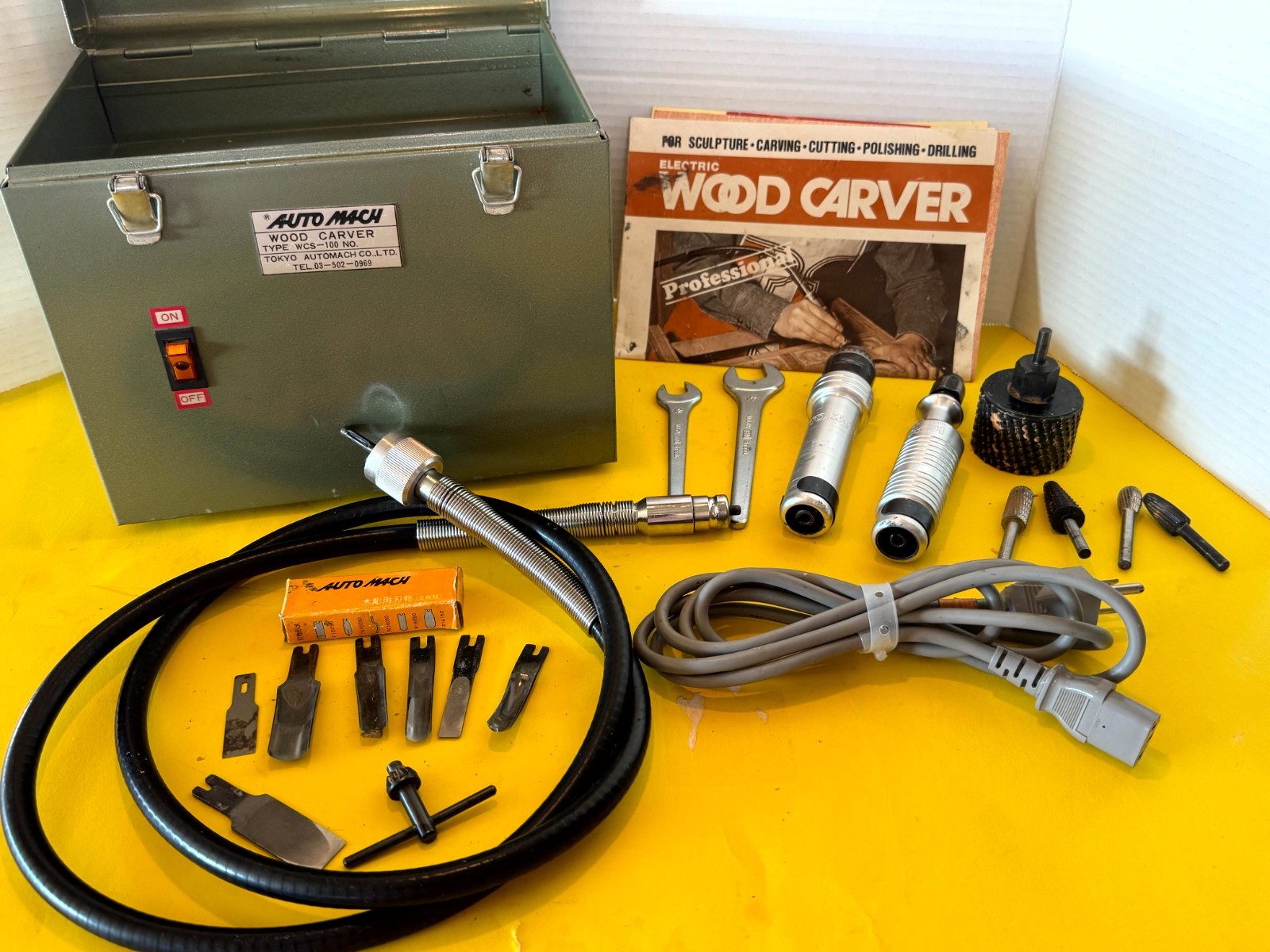Tokyo Automach WCS-100  Electric Wood Carving Machine Set  Japan VTG