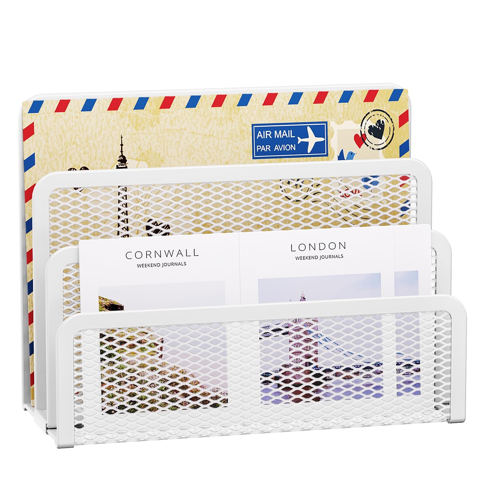 Organizer for Desk 3-Slot Mesh Metal Holder countertop Letter Holder Office D...
