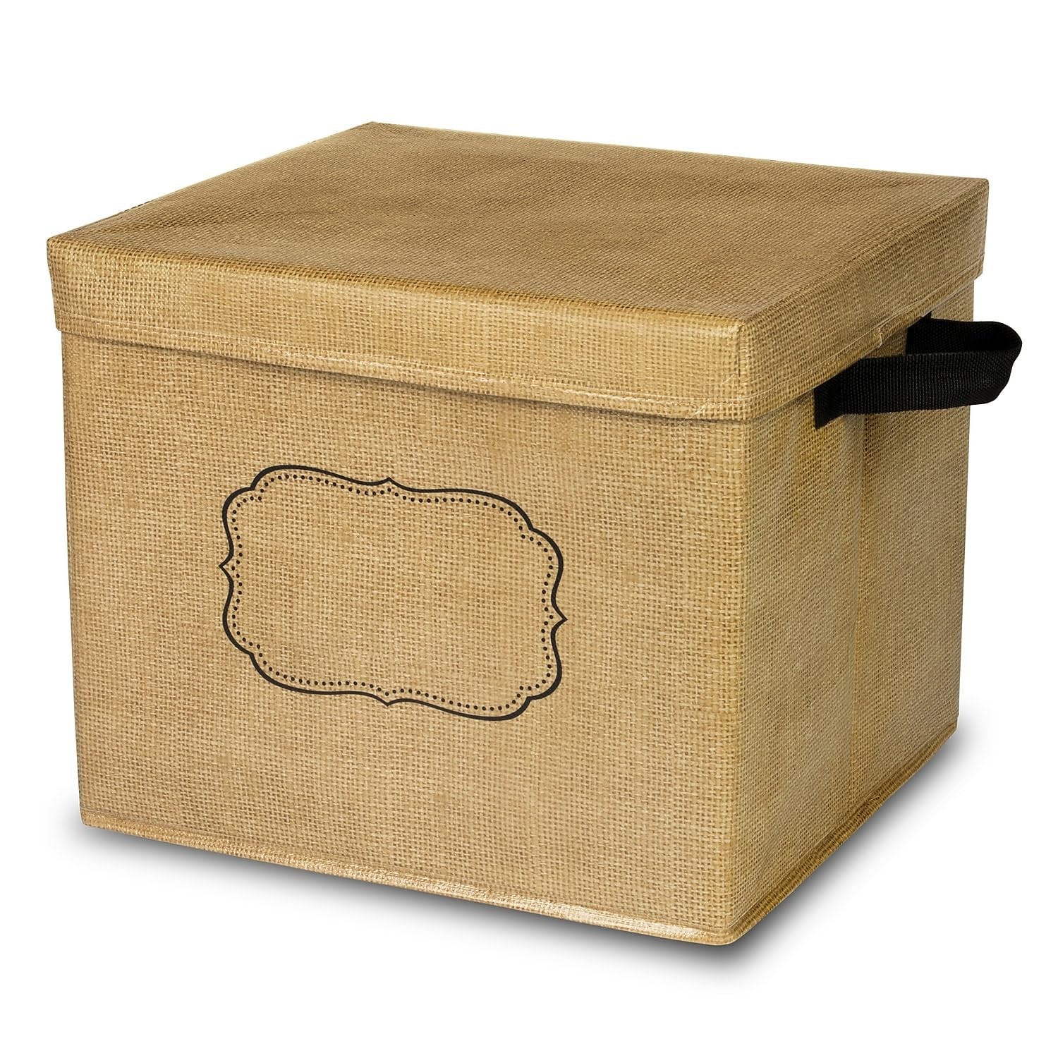 Teacher Created Resources Burlap Storage Box 12" x 13" x 10.5", Brown