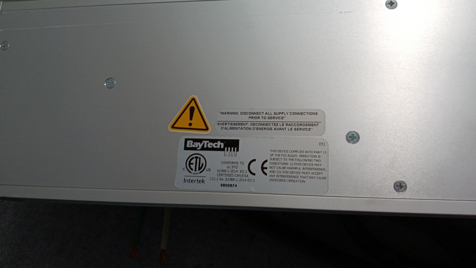 NEW NO BOX BAYTECH Intertek ATS11T-20.04-44 Automatic Transfer Switch