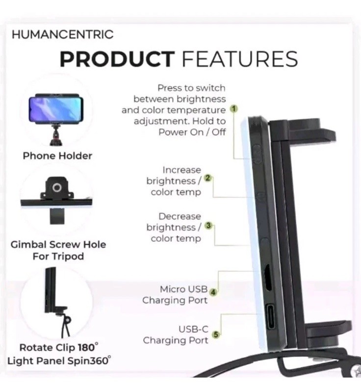 Video Conference Light for Zoom Meetings HumanCentric