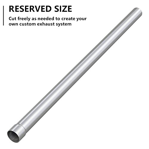 Straight Exhaust Pipe 4" Inlet, 304 Stainless Steel 48" Long Mandrel Exhaust