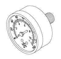 Air Techniques AirStar 30 Compressor Pressure Gauge (160 Psi)