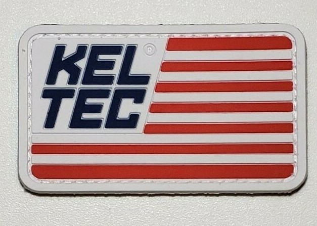 Kel Tec Flag PVC Morale Patch Red White Blue Vinyl Hook Backed Keltec