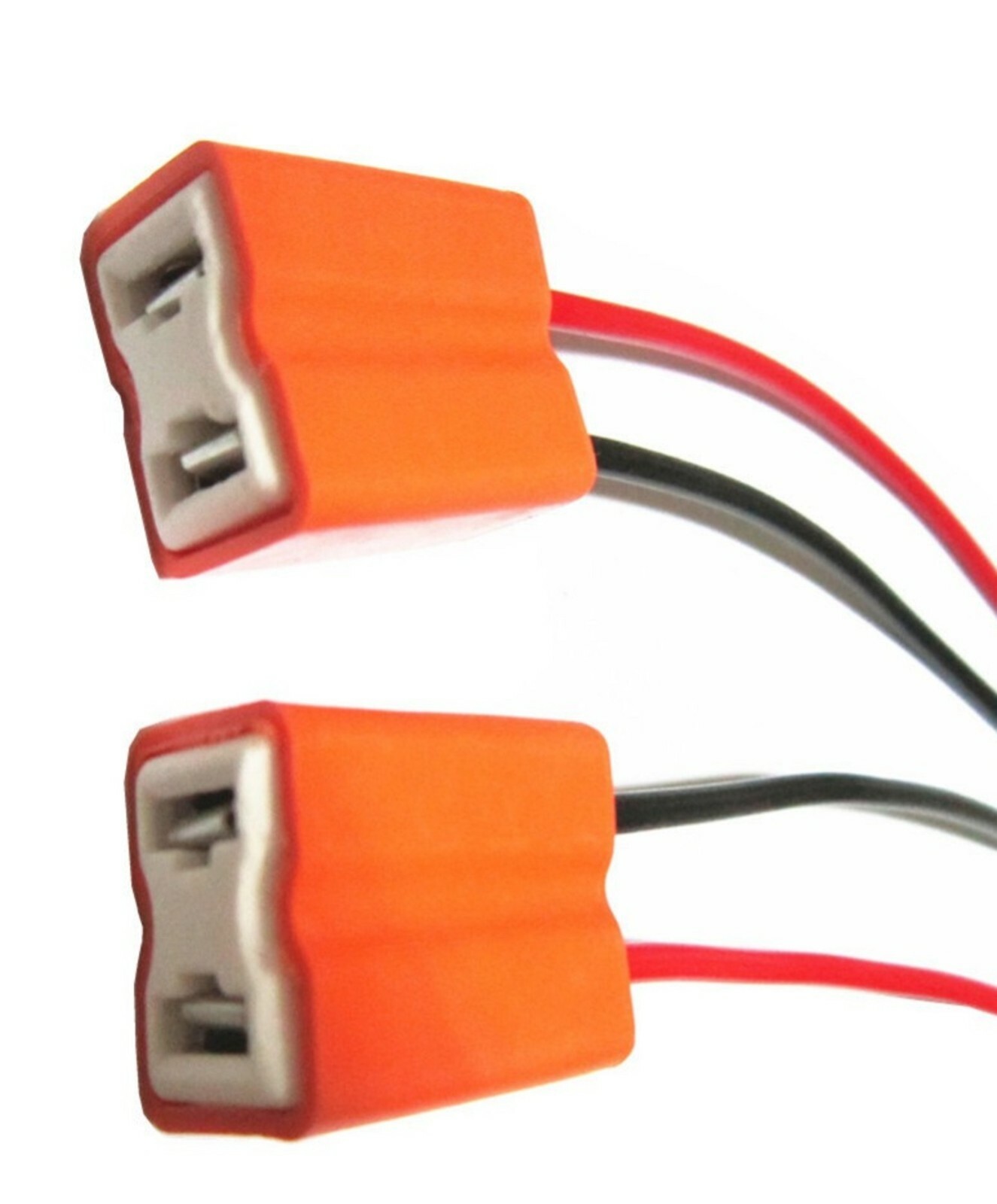 Wire Ceramic Pigtail H7 Two Harness Head Light Low Beam Bulb Female Socket Plug